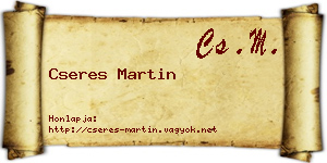 Cseres Martin névjegykártya